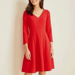 Ann Taylor vneck red dress- brand new